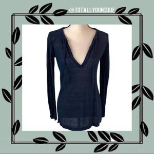 Loft knit pullover in navy